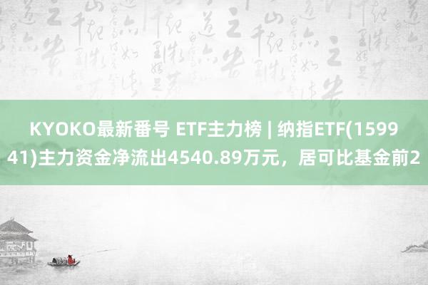 KYOKO最新番号 ETF主力榜 | 纳指ETF(159941)主力资金净流出4540.89万元，居可比基金前2