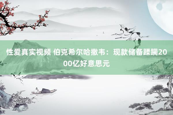 性爱真实视频 伯克希尔哈撒韦：现款储备蹂躏2000亿好意思元