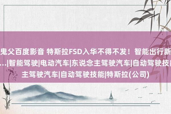 鬼父百度影音 特斯拉FSD入华不得不发！智能出行新纪元行将开启.....|智能驾驶|电动汽车|东说念主驾驶汽车|自动驾驶技能|特斯拉(公司)