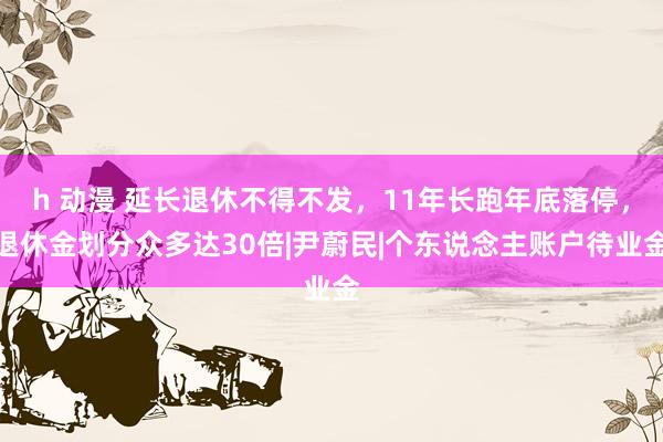 h 动漫 延长退休不得不发，11年长跑年底落停，退休金划分众多达30倍|尹蔚民|个东说念主账户待业金